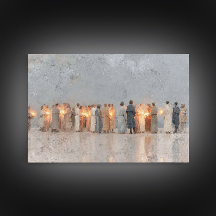Gathered In Light – Framed Canvas Print – Christian Art Canvas – Christian Art Prints – Christian Decorations – Christian Wall Art