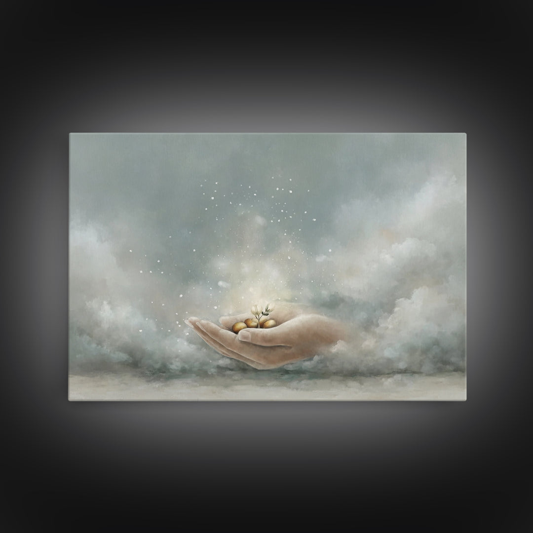 Seeds Of Hope - Framed Canvas Print - Christian Art Canvas - Christian Wall Art - Jesus Painting - Christian Gift Ideas
