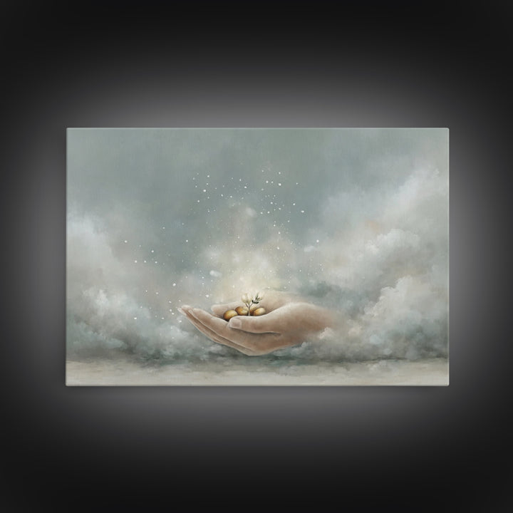 Seeds Of Hope - Framed Canvas Print - Christian Art Canvas - Christian Wall Art - Jesus Painting - Christian Gift Ideas