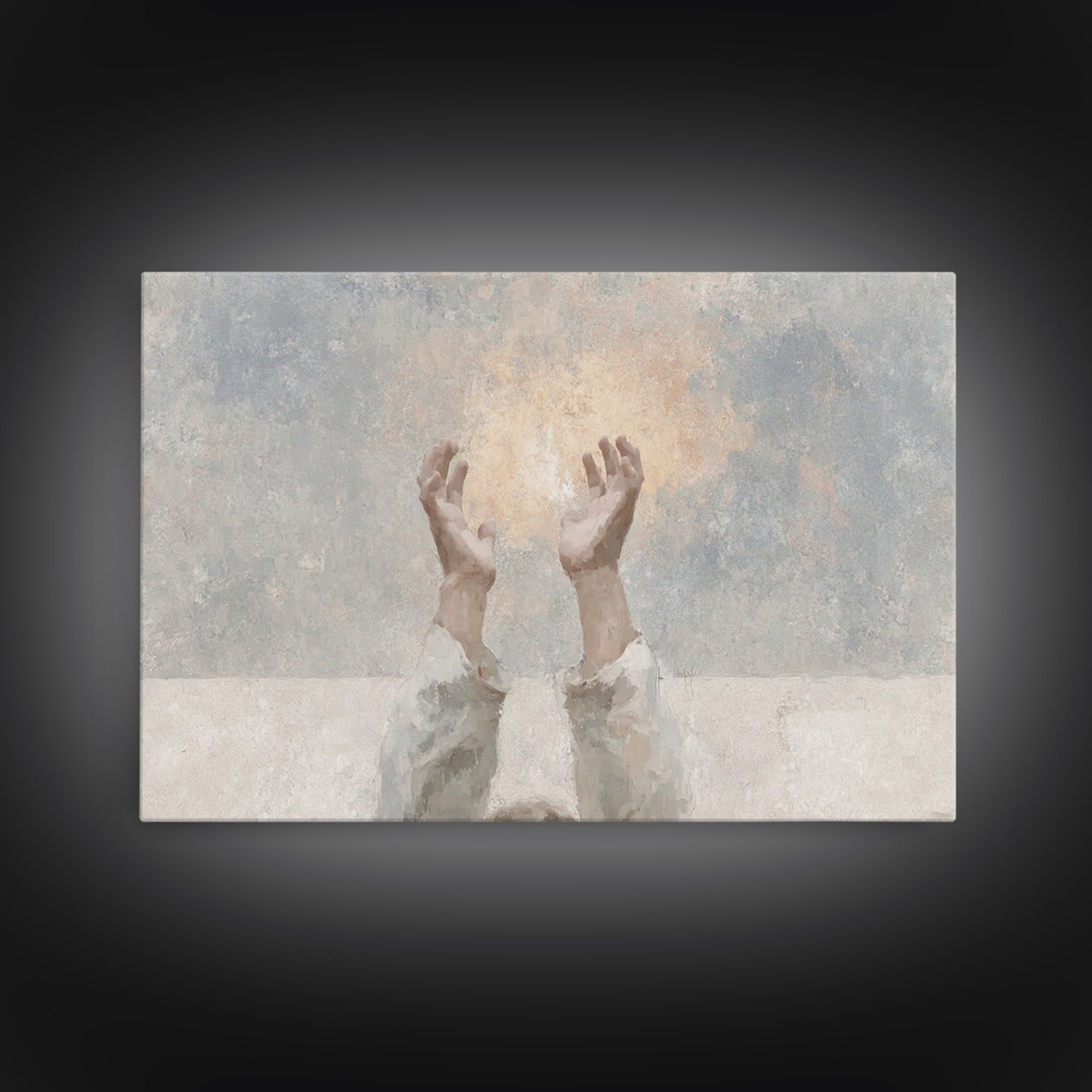 Radiant Offering – Framed Canvas Print – Christian Art Work – Minimalist Christian Art – Christian Wall Art – Abstract Christian Art – Chri