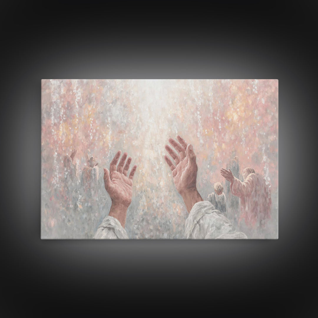 Glory In The Heavens – Framed Canvas Print – Christian Art Canvas – Christian Wall Art – Modern Christian Art – Christian Art Work – Christ