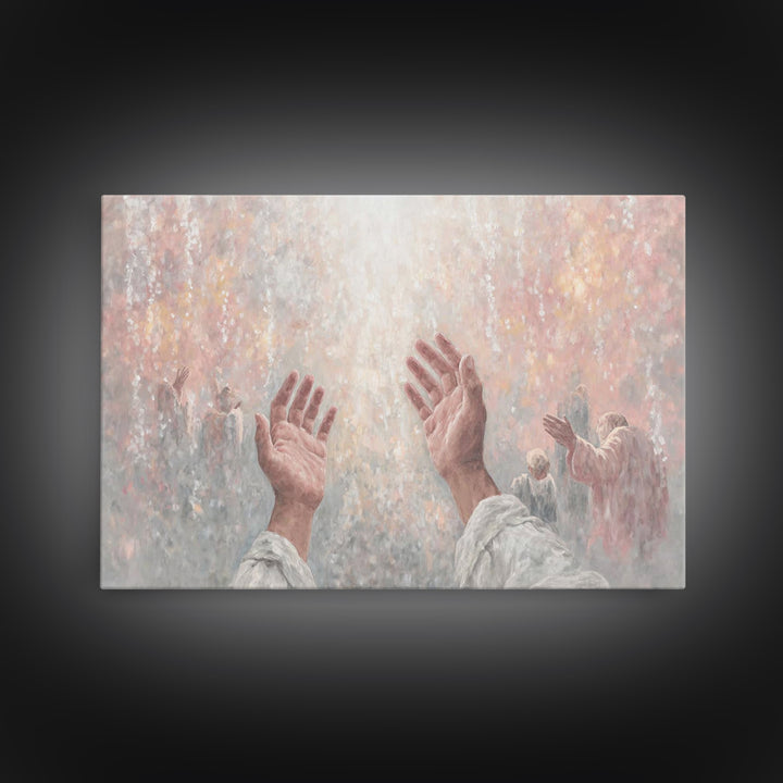 Glory In The Heavens – Framed Canvas Print – Christian Art Canvas – Christian Wall Art – Modern Christian Art – Christian Art Work – Christ