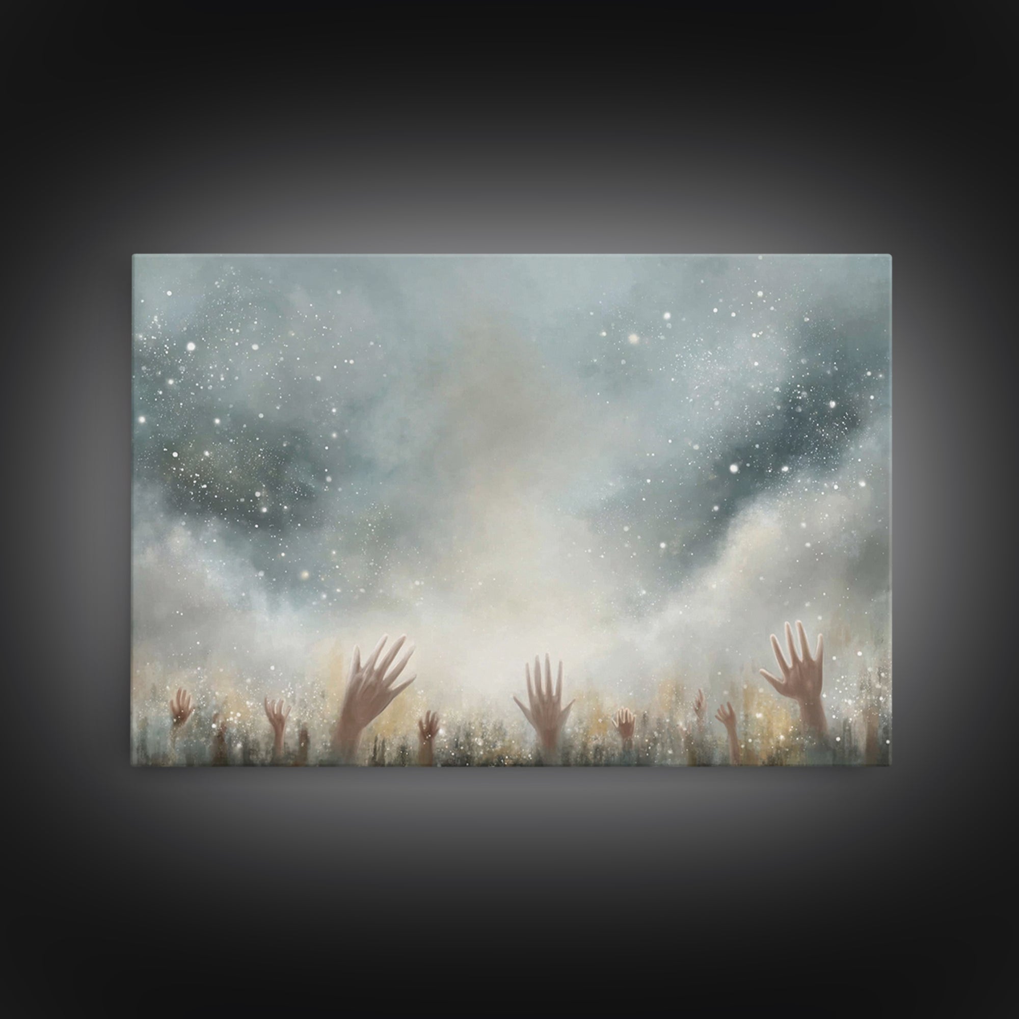 Sacred Assembly | Framed Canvas Print | Christian Art | Christian Wall Art | Christian Art Painting | Unique Christian Art | Christian Gift