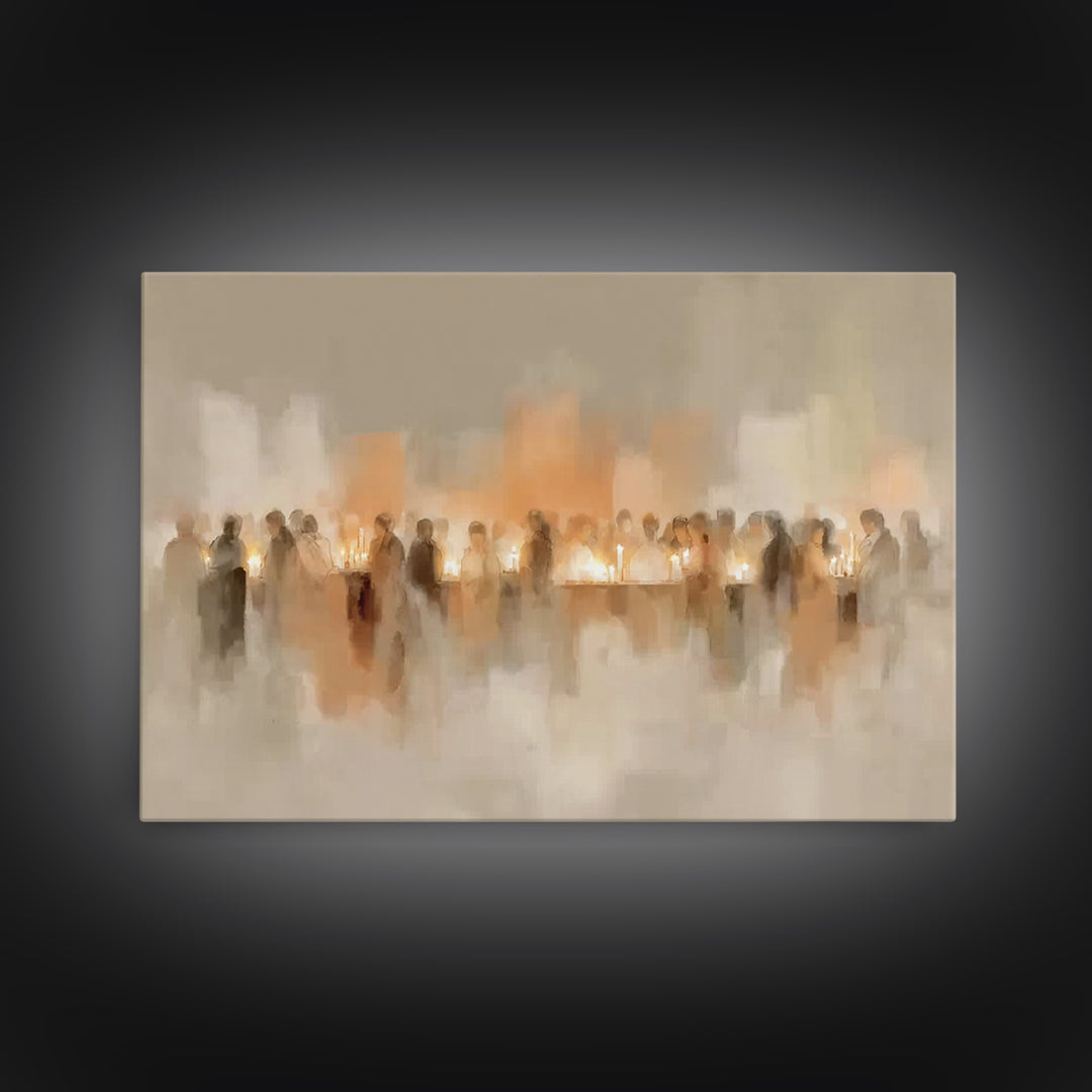 Table Of Light – Framed Canvas Print – Christian Art Print – Christian Art Work – Minimalist Christian Art – Christian Wall Art