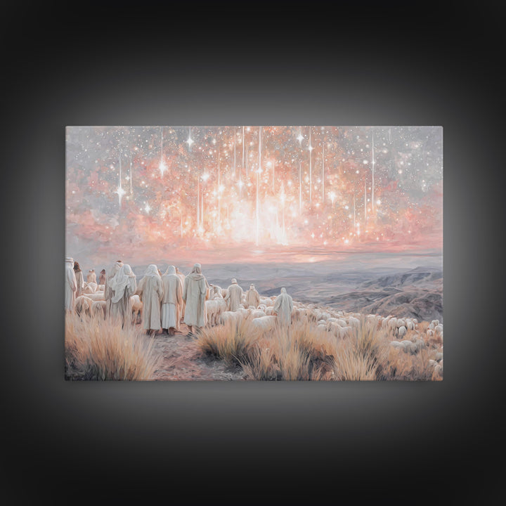 Dawn Of Glory – Framed Canvas Print – Christian Christmas Art – Christian Wall Art – Christian Art Canvas – Christmas Art – Christian Gift