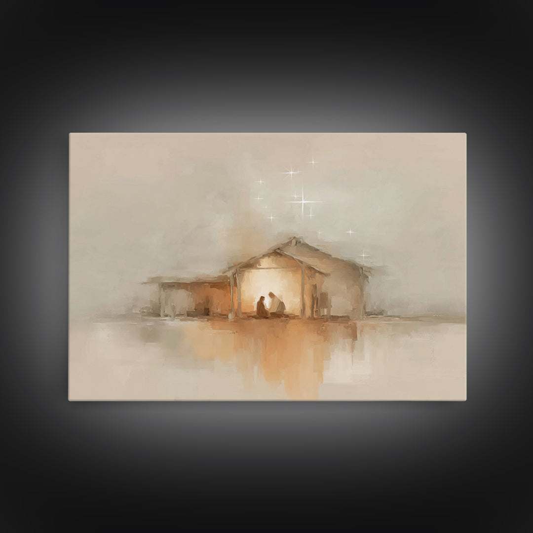 Sacred Family Light – Framed Canvas Print – Christian Art – Christian Wall Art – Jesus Art Print – Christian Art Canvas – Christian Decor