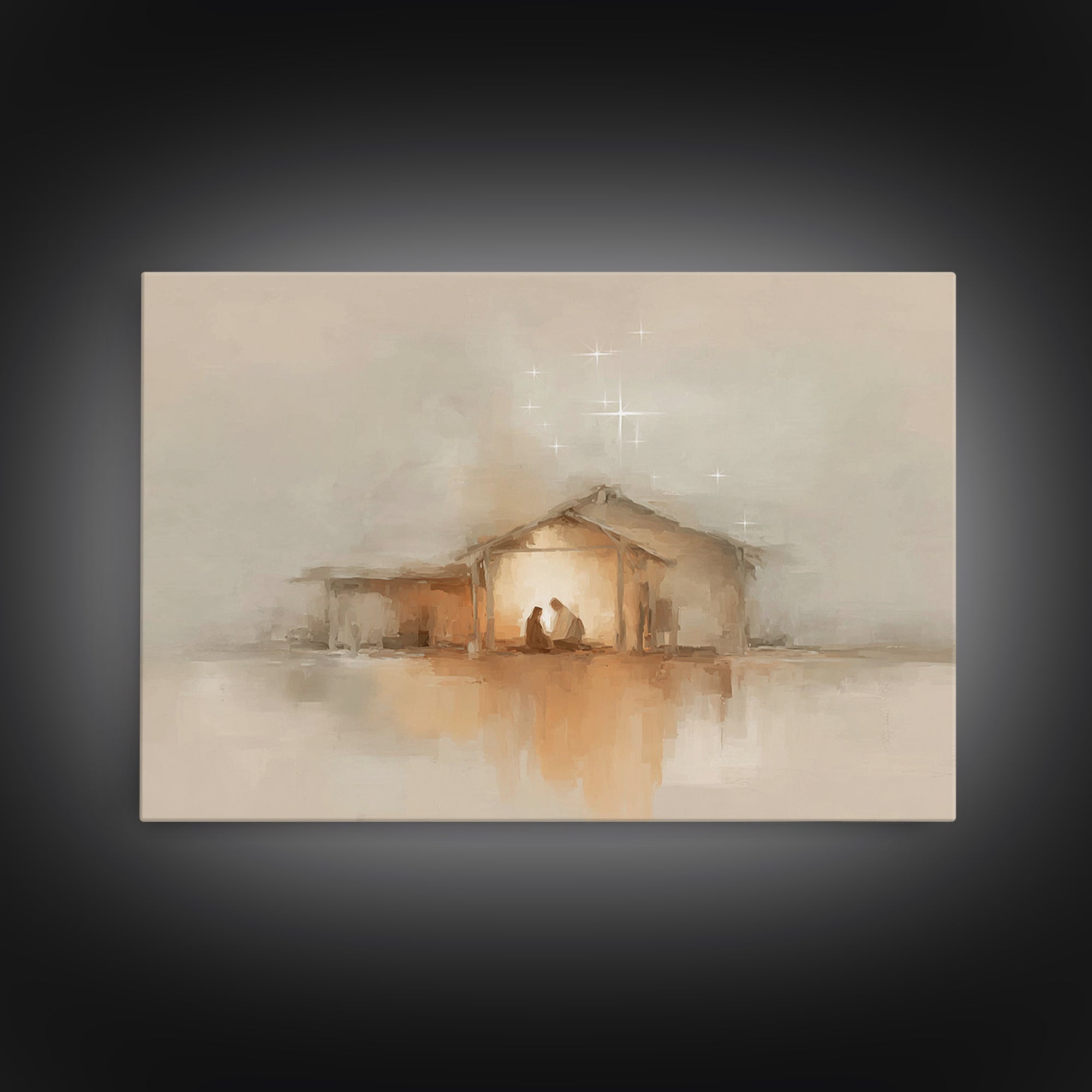 Sacred Family Light – Framed Canvas Print – Christian Art – Christian Wall Art – Jesus Art Print – Christian Art Canvas – Christian Decor