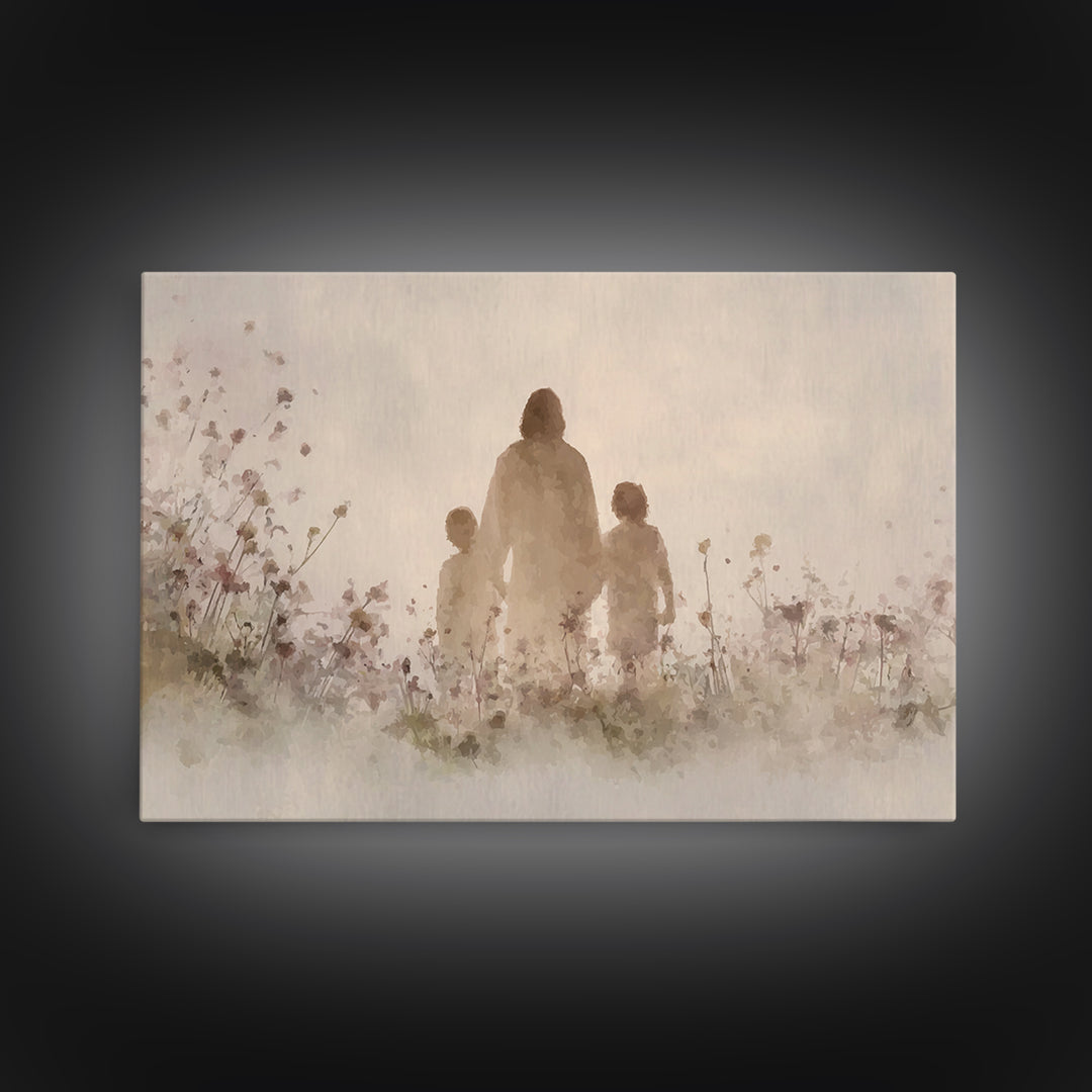 Walk Of Grace – Framed Canvas Print – Jesus Painting – Christian Wall Art – Christian Art Canvas – Christian Art – Christian Gift Ideas