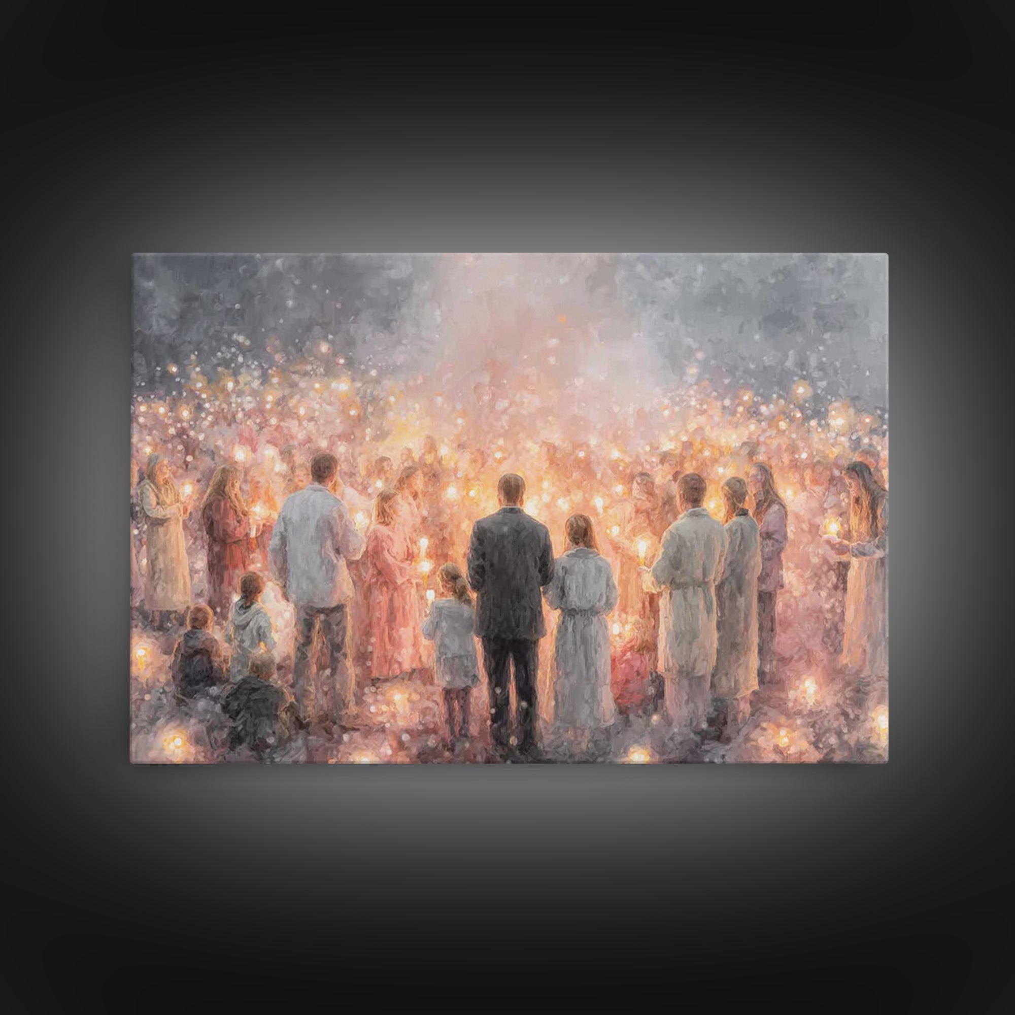 Light Of Fellowship – Framed Canvas Print – Christian Wall Art – Christian Art Canvas – Christmas Art – Christian Christmas Art – Jesus Pai