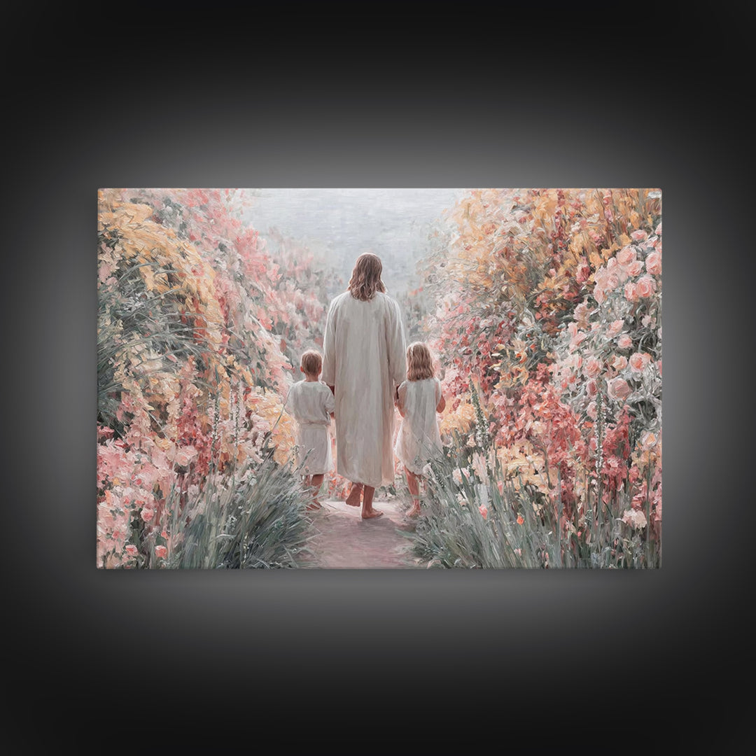 Garden Of Peace – Framed Canvas Print – Christian Art Canvas – Jesus Painting – Christian Wall Art – Christian Art – Christian Gift