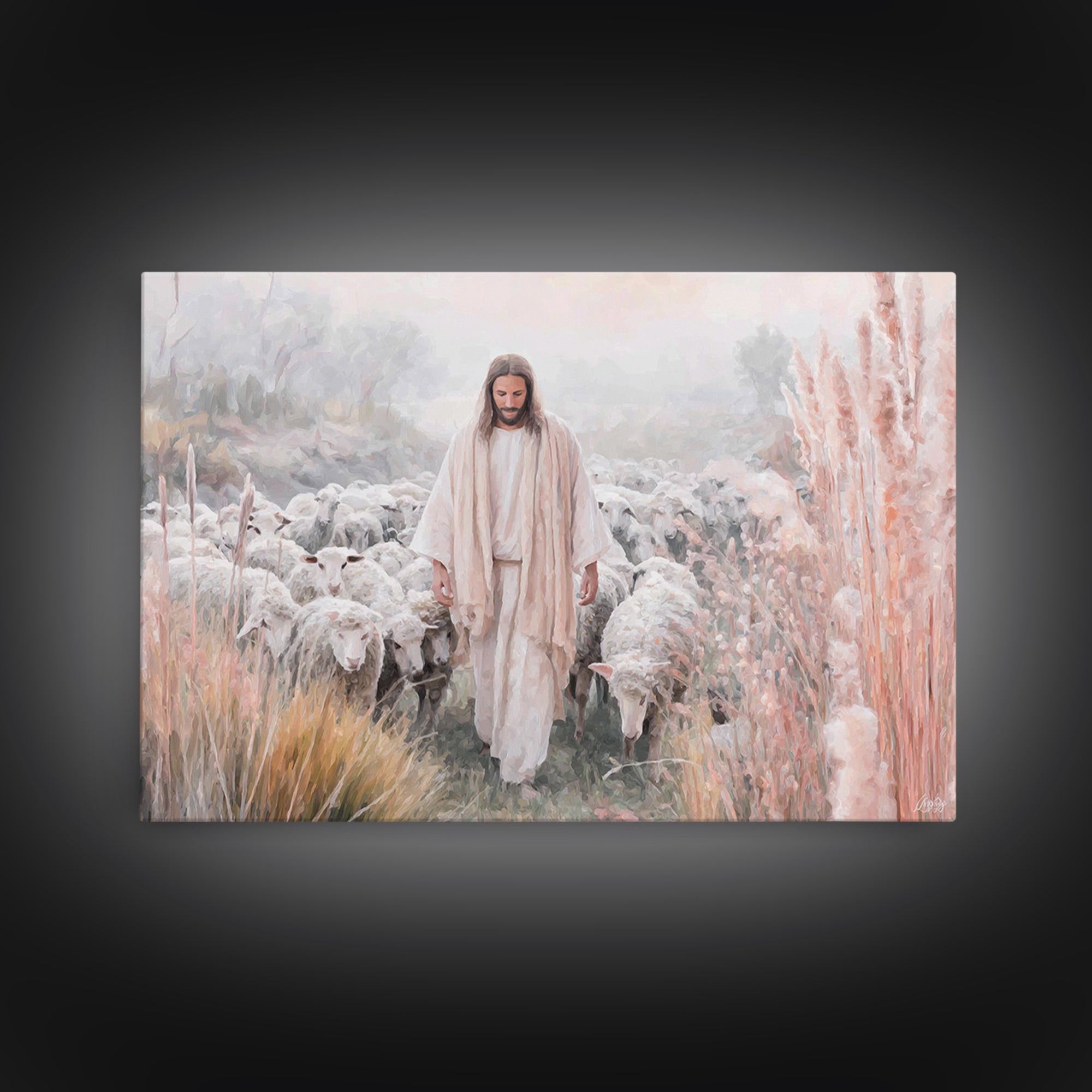 Morning Of Mercy, Framed Canvas Print, Christian Wall Art, Christian Art Canvas, Jesus Painting, Christian Christmas Art