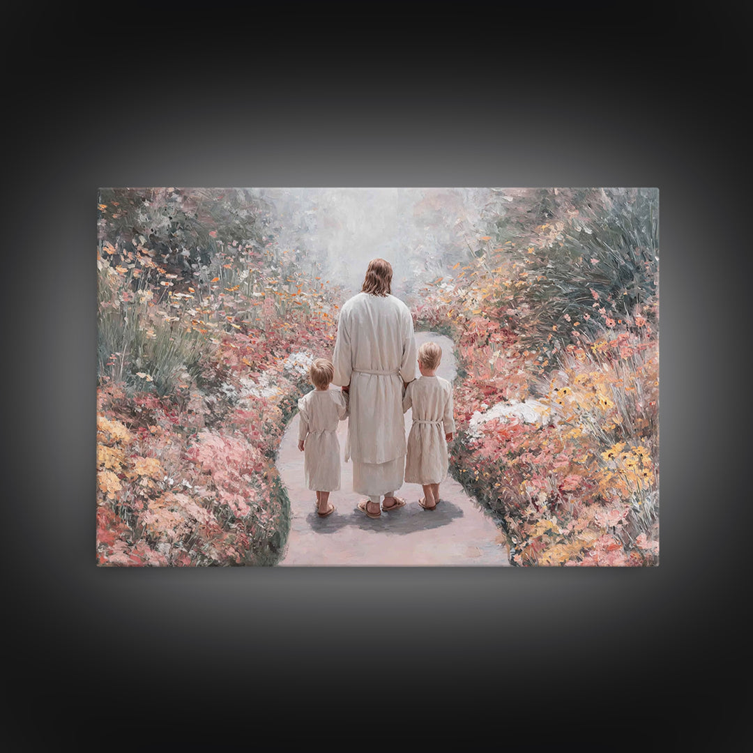 Walk Of Innocence | Framed Canvas Print | Christian Wall Art | Christian Art Canvas | Christian Art | Christian Gift