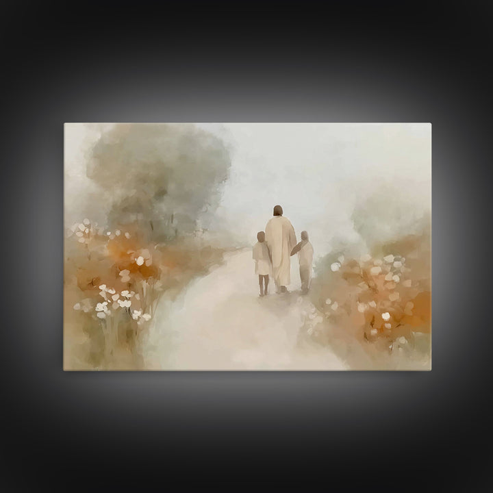 Pathway Of Light, Framed Canvas Print, Christian Art Canvas, Christian Wall Art, Christian Art, Christian Gift Ideas