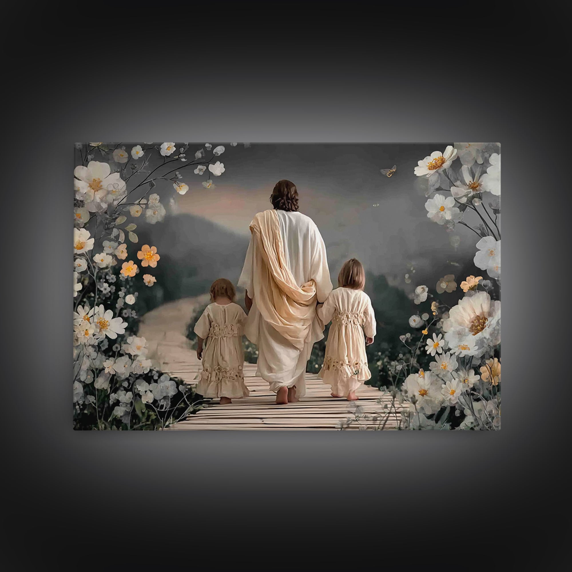 Floral Journey Peace | Framed Canvas Print | Christian Art | Christian Wall Art | Christian Art Canvas | Christian Decoration