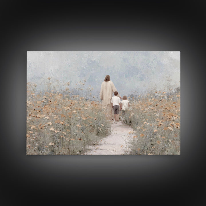 Fields Of Mercy, Framed Canvas Print, Jesus Painting, Christian Wall Art, Christian Art Canvas, Christmas Art Prints, Christian Gift Ideas