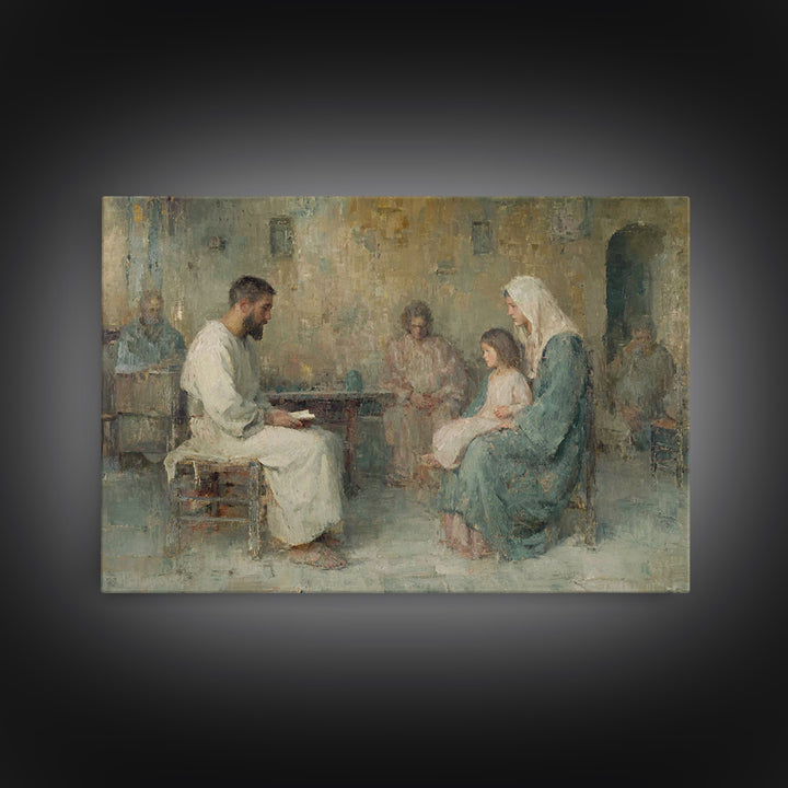Lantern Of Hope | Framed Canvas Print | Jesus Painting | Christian Wall Art | Christian Art Canvas | Christian Christmas Art | Christian De