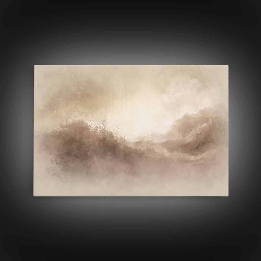 Eternal Refuge – Framed Canvas Print – Christian Art Print – Jesus Painting – Minimalist Christian Art – Christian Wall Art – Christian Chr