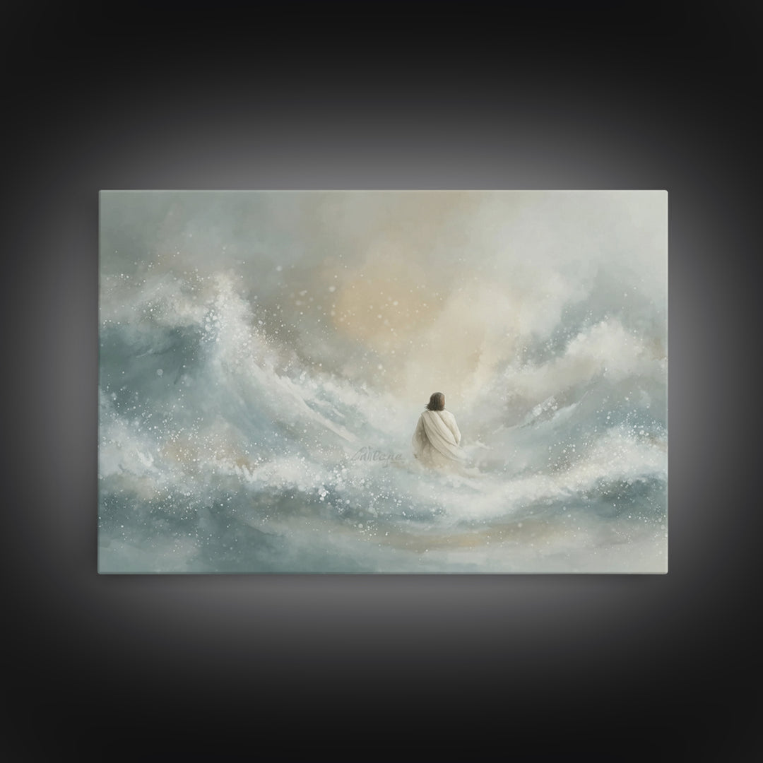 Promise Of Light – Framed Canvas Print – Christian Art Canvas – Modern Christian Painting – Jesus Wall Art – Christian Christmas Art – Subt