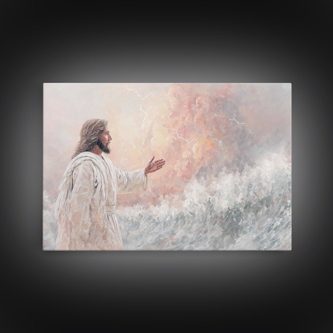 Light Of Deliverance – Framed Canvas Print – Christian Wall Art – Jesus Painting – Christian Art Canvas – Modern Christian Art – Christian