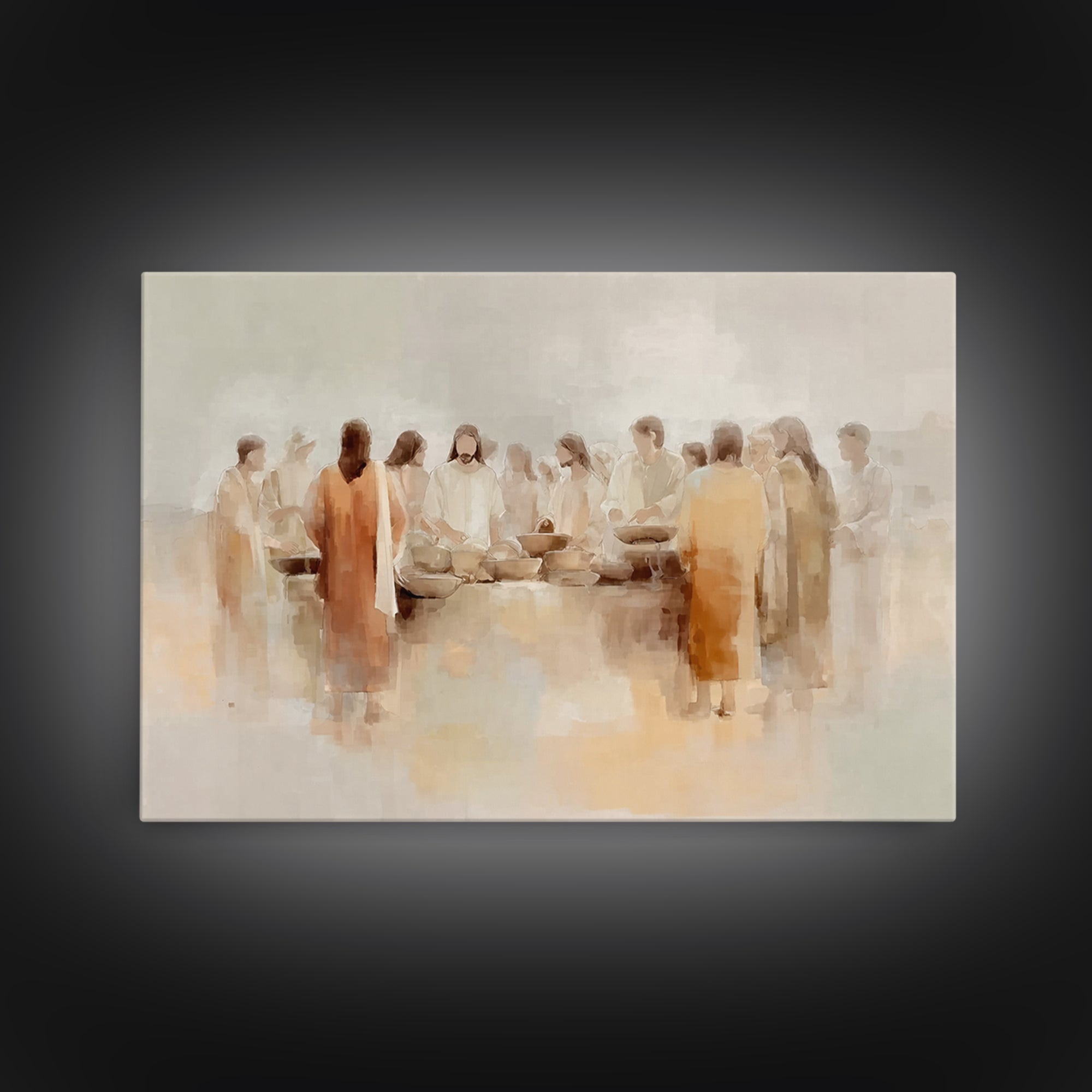 Circle Of Hope – Framed Canvas Print – Christian Wall Art – Christian Art Canvas – Jesus Painting – Christian Art Work – Modern Christian P
