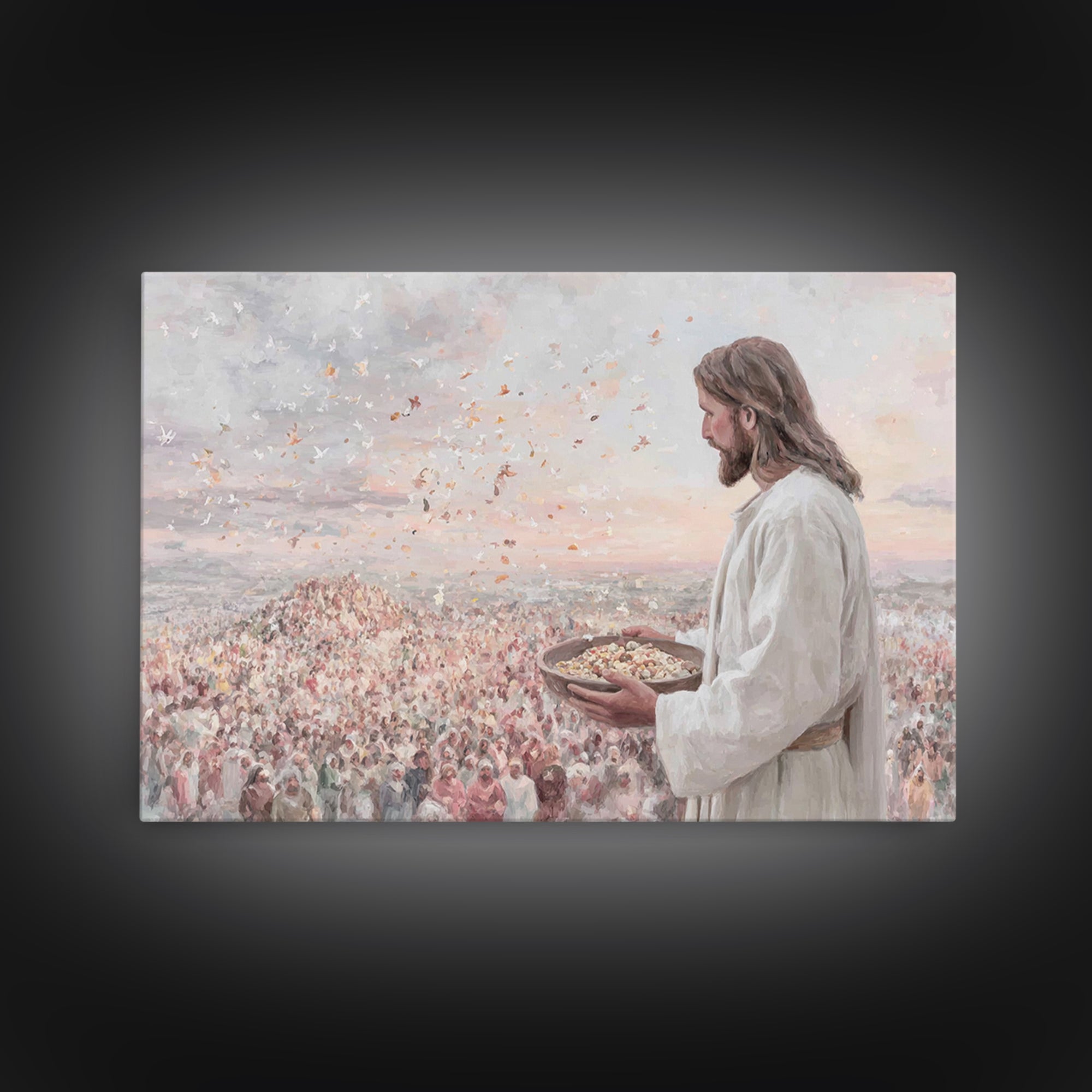 Hillside Abundance – Framed Canvas Print – Christian Art Canvas – Christian Art – Christian Wall Art – Jesus Painting – Large Christian Pai