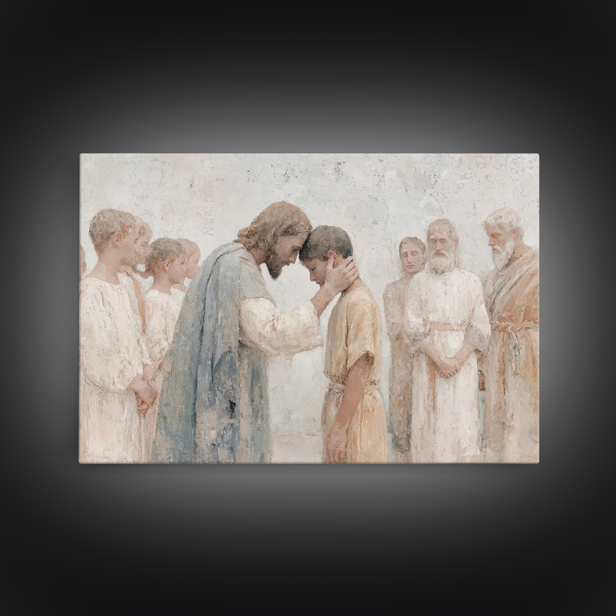 Blessed Among Fields | Framed Canvas Print | Christian Wall Art | Jesus Painting Canvas | Christian Art Work | Christian Decor | Modern Chr