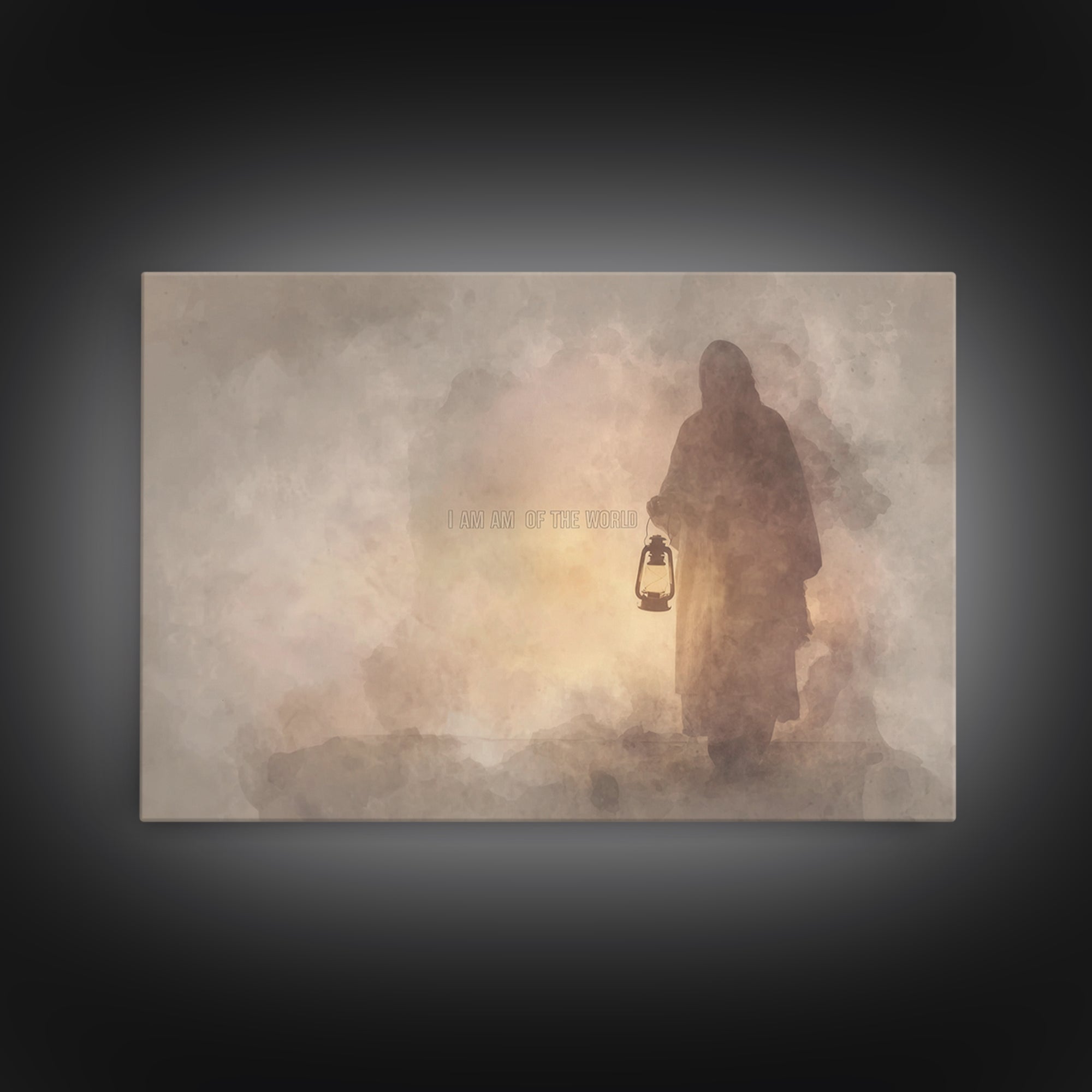 Light Of The World, Framed Canvas Print, Jesus Painting Canvas, Christian Wall Art, Christian Art Canvas, Christian Decor, Christian Christ