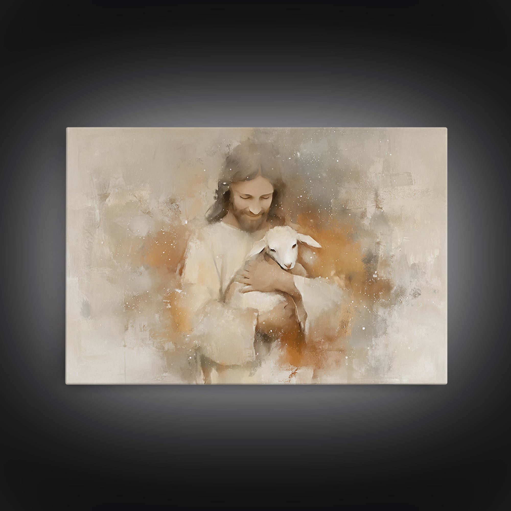 Warm Embrace Light – Framed Canvas Print – Christian Art Canvas – Jesus Paintings – Christian Wall Art – Christian Gift Ideas – Christian A
