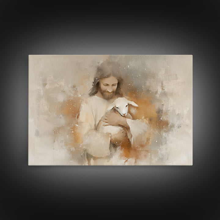 Warm Embrace Light – Framed Canvas Print – Christian Art Canvas – Jesus Paintings – Christian Wall Art – Christian Gift Ideas – Christian A