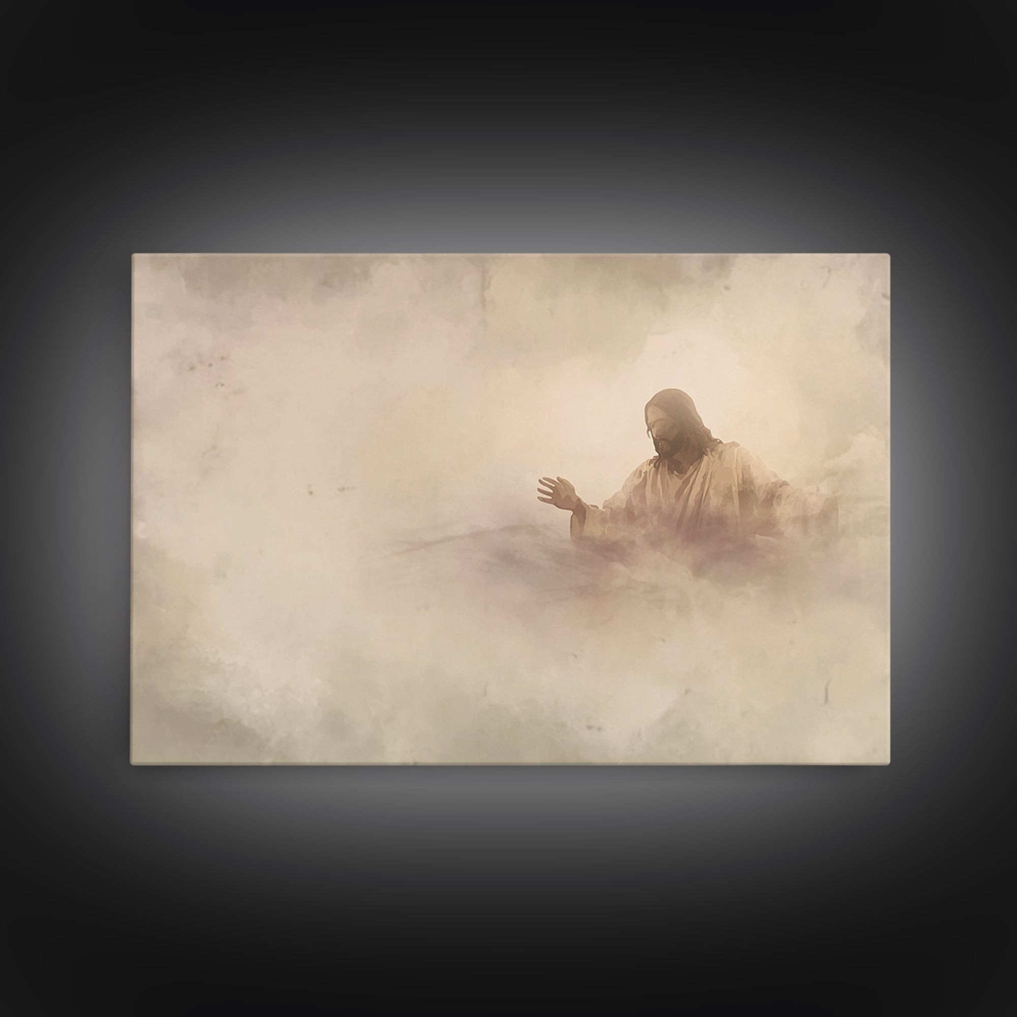 Dawn Of Mercy | Framed Canvas Print | Jesus Art Print | Christian Wall Art | Christian Art Canvas | Modern Christian Art | Christian Gift