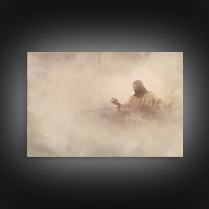Dawn Of Mercy | Framed Canvas Print | Jesus Art Print | Christian Wall Art | Christian Art Canvas | Modern Christian Art | Christian Gift