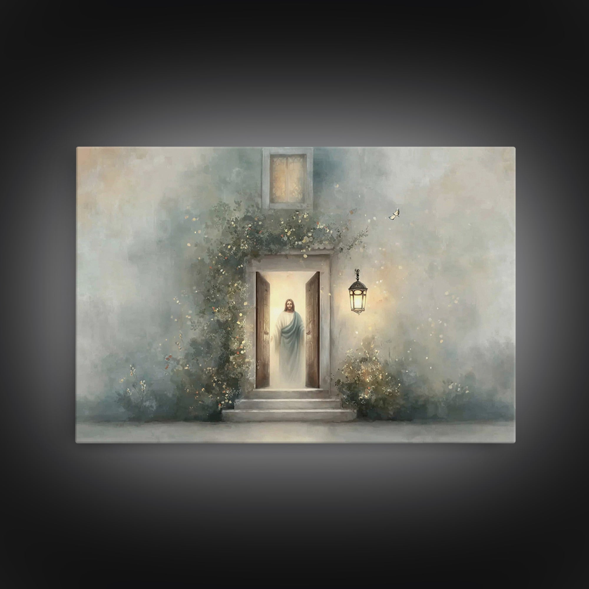 Radiant Invitation - Framed Canvas Print - Christian Art Canvas - Christian Wall Art - Jesus Painting - Minimalist Christian Art