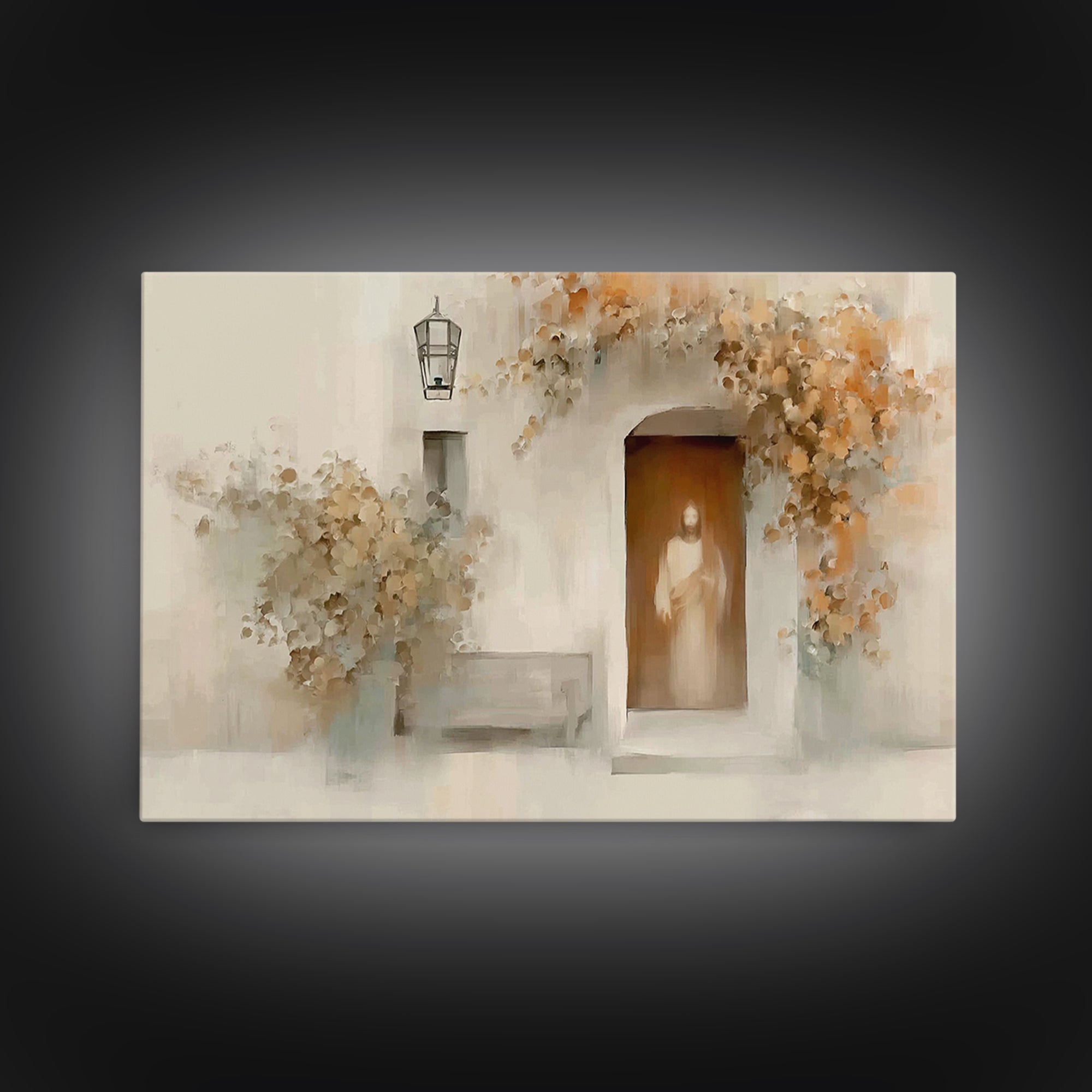 Silent Arrival - Framed Canvas Print - Christian Wall Art - Subtle Christian Art - Jesus Painting - Christian Art Canvas