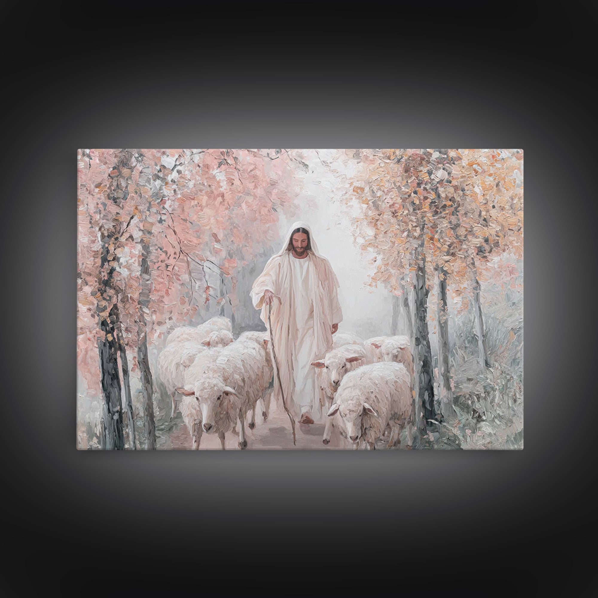 Shepherd Of Peace – Framed Canvas Print – Christian Wall Art – Jesus Painting – Christian Art Canvas – Large Christian Art