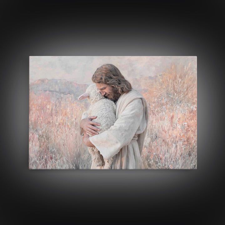 Shepherd Of Mercy – Framed Canvas Print – Christian Wall Art – Jesus Painting – Christian Art Canvas – Christmas Art – Christian Decor – Ch