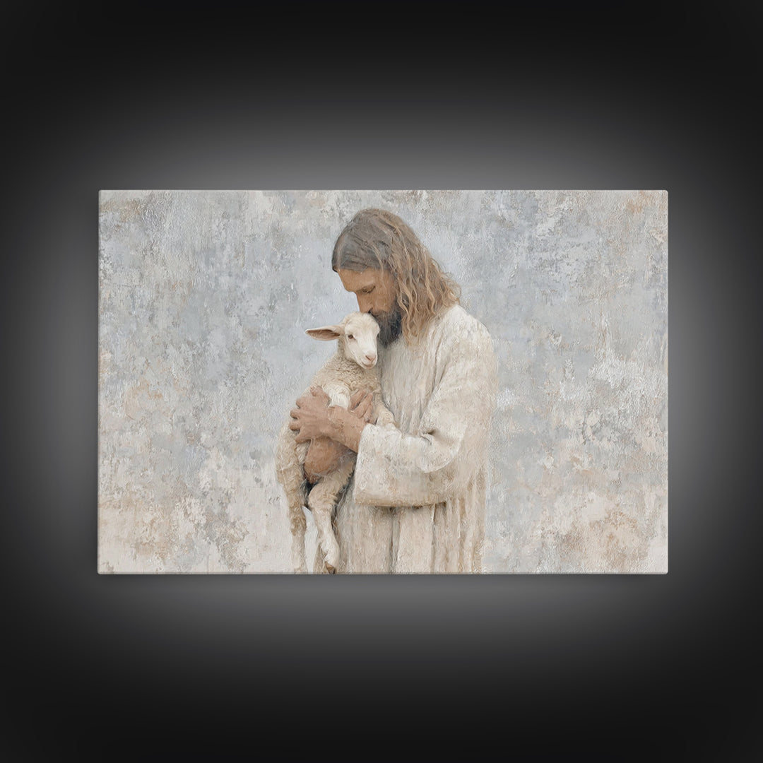 Light Of Compassion – Framed Canvas Print – Christian Art Canvas – Christian Wall Art – Jesus Painting – Christian Christmas Art – Christia