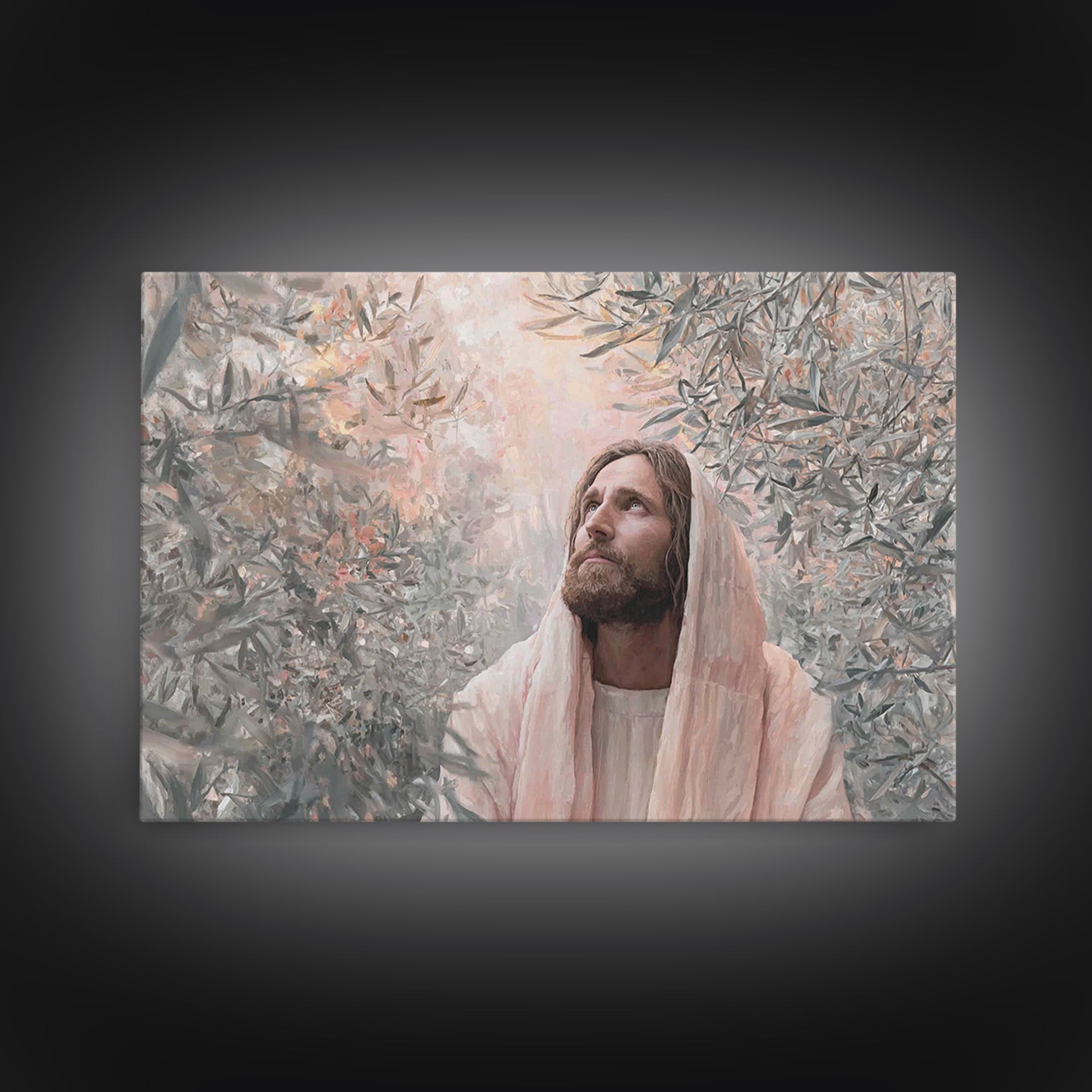 Garden Of Hope | Framed Canvas Print | Christian Art | Jesus Painting | Christian Art Canvas | Christian Wall Art | Christian Christmas Art