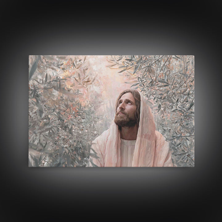 Garden Of Hope | Framed Canvas Print | Christian Art | Jesus Painting | Christian Art Canvas | Christian Wall Art | Christian Christmas Art