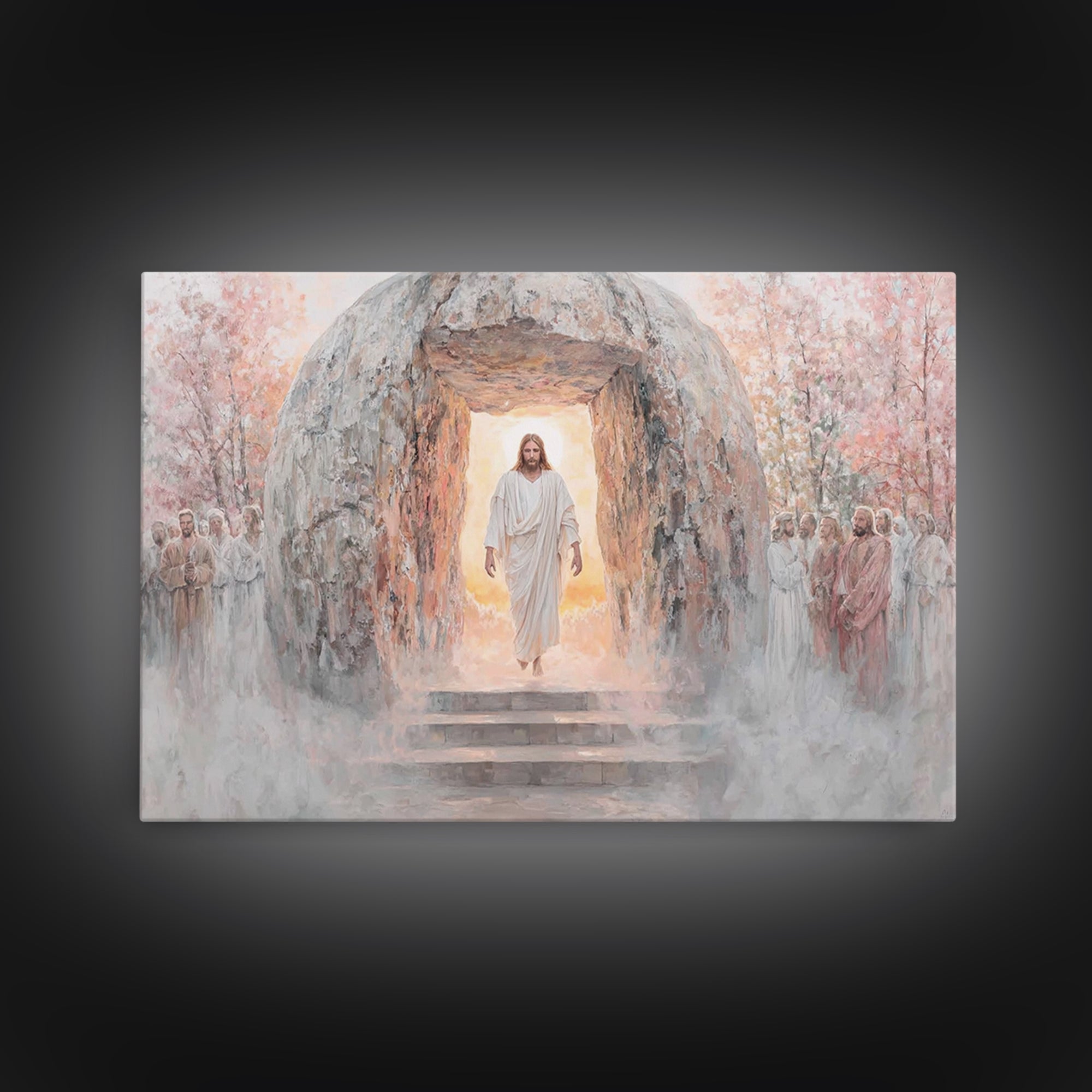 Glory Beyond The Tomb | Framed Canvas Print | Christian Art | Jesus Painting | Christian Wall Art | Christian Art Canvas | Easter Art | Chr