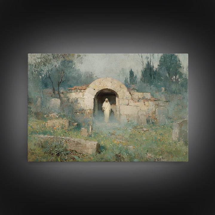 Awakening Garden Light, Framed Canvas Print, Christian Art Canvas, Christian Wall Art, Easter Art, Christian Decor, Jesus Painting, Christi