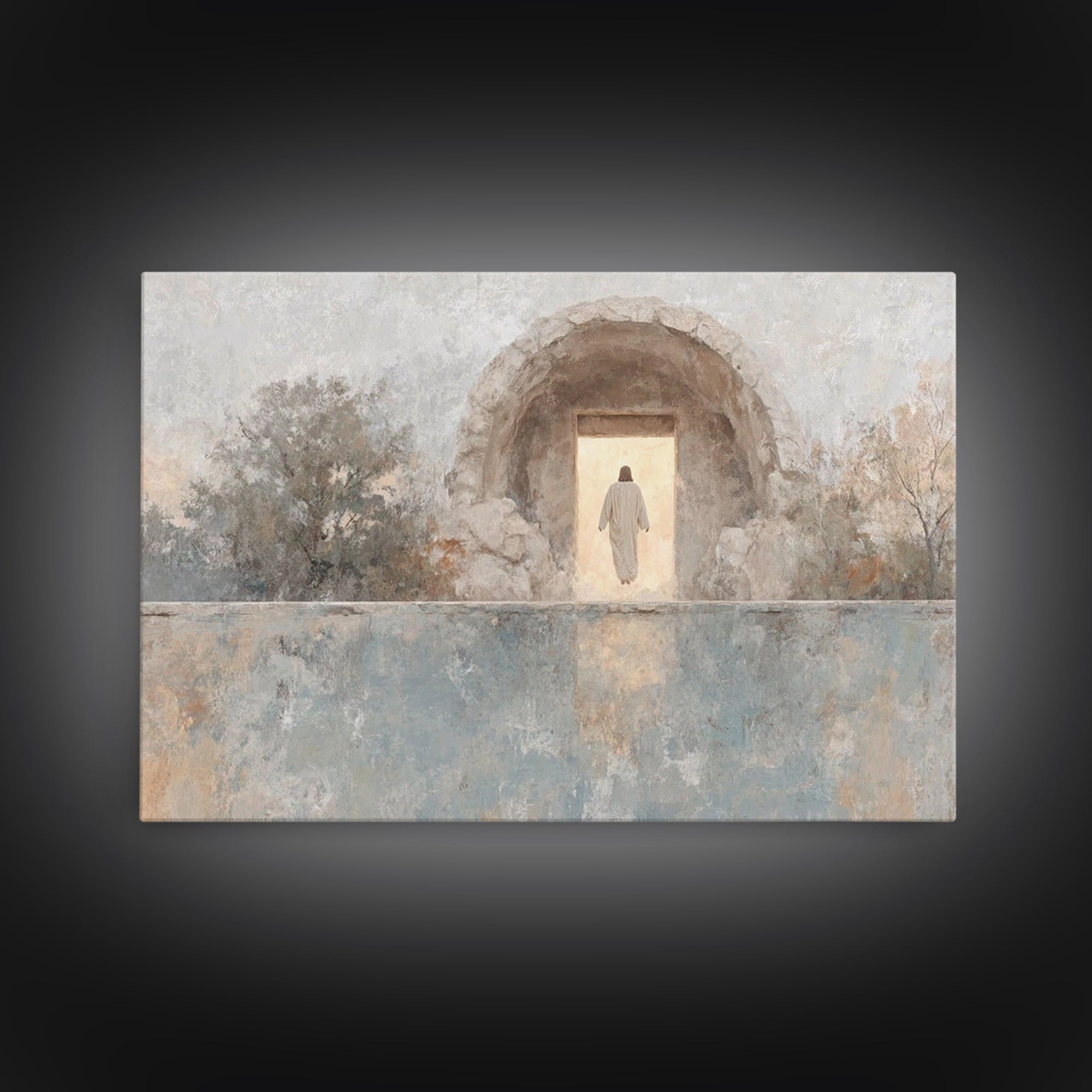 Ascension Of Dawn – Framed Canvas Print – Christian Art Canvas – Christian Wall Art – Jesus Painting – Easter Art – Christian Decor – Chris