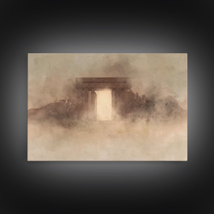 Sacred Dawn - Framed Canvas Print - Christian Wall Art - Jesus Painting - Christian Art Canvas - Christmas Art - Christian Decorations