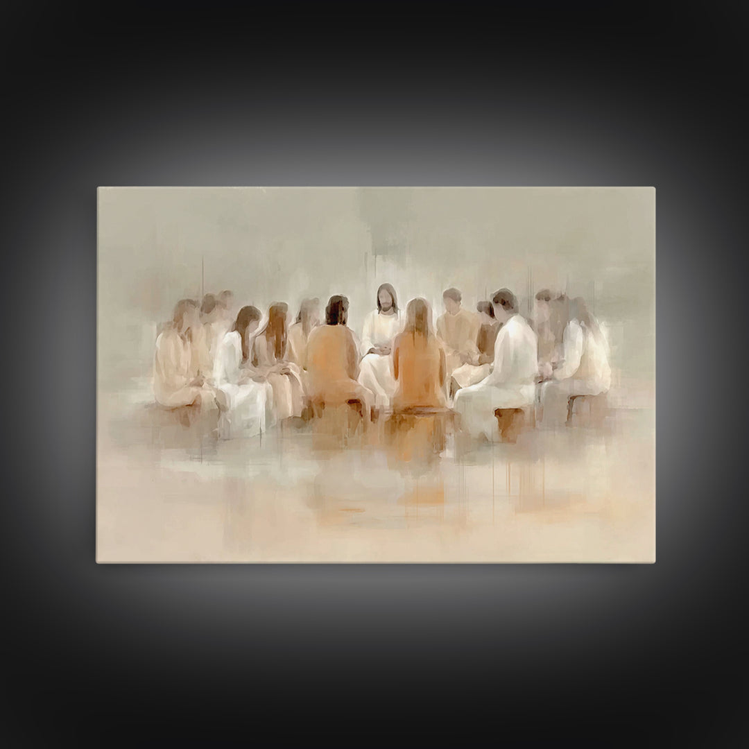 Field of Grace - Framed Canvas Print - Christian Art Canvas - Jesus Painting - Christian Wall Art - Minimalist Christian Art - Christmas Ar