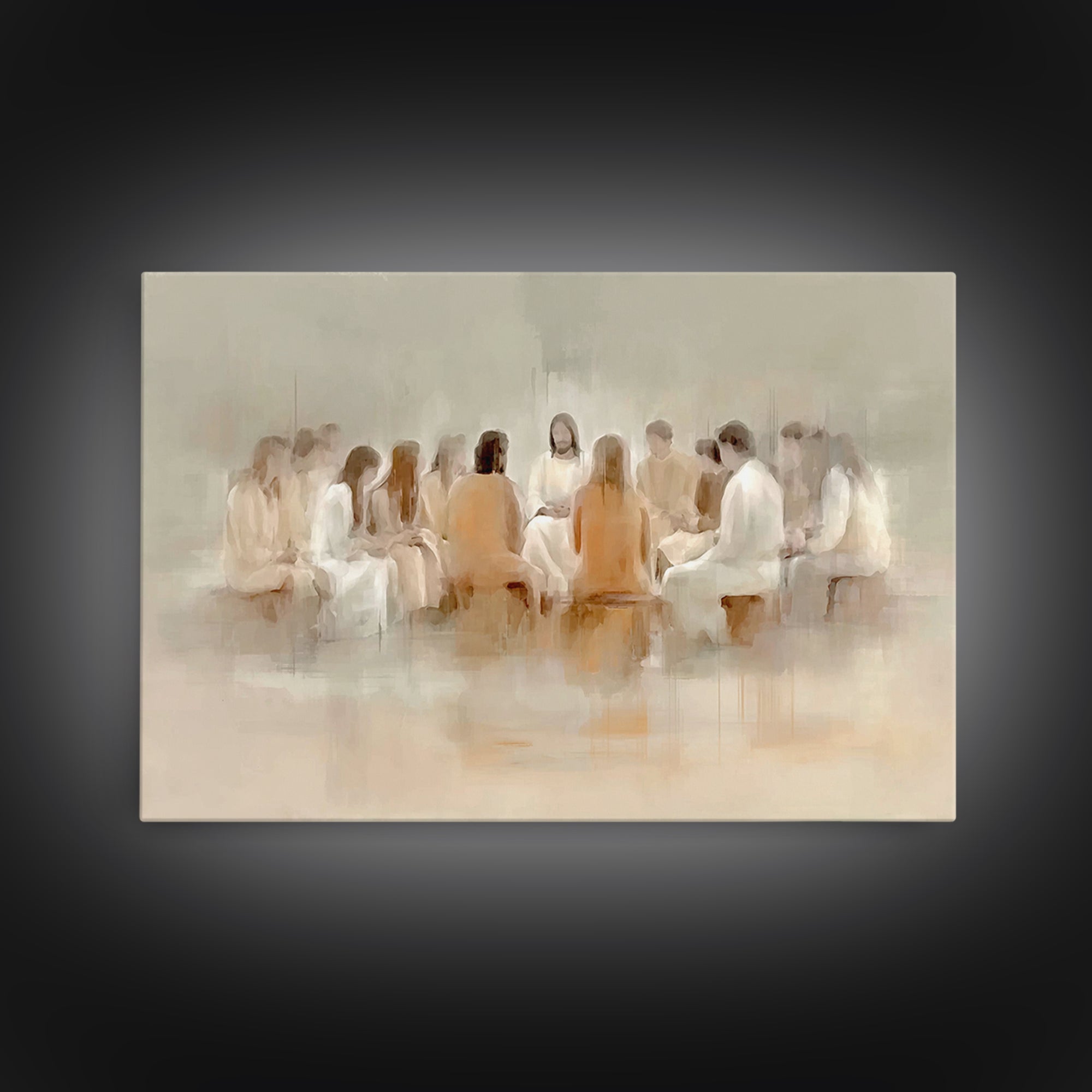 Field of Grace - Framed Canvas Print - Christian Art Canvas - Jesus Painting - Christian Wall Art - Minimalist Christian Art - Christmas Ar