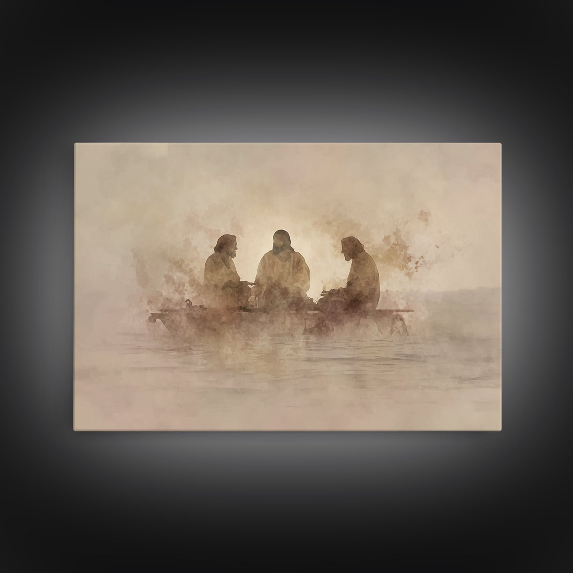 Sacred Morning Light – Framed Canvas Print – Christian Art Canvas – Jesus Painting – Christmas Art Prints – Christian Wall Art – Christian