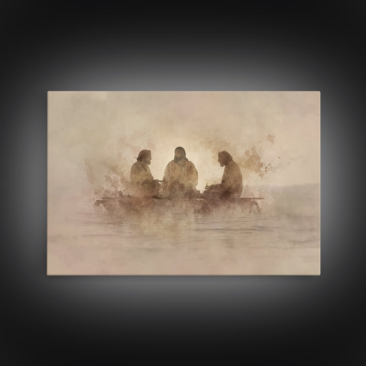 Sacred Morning Light – Framed Canvas Print – Christian Art Canvas – Jesus Painting – Christmas Art Prints – Christian Wall Art – Christian