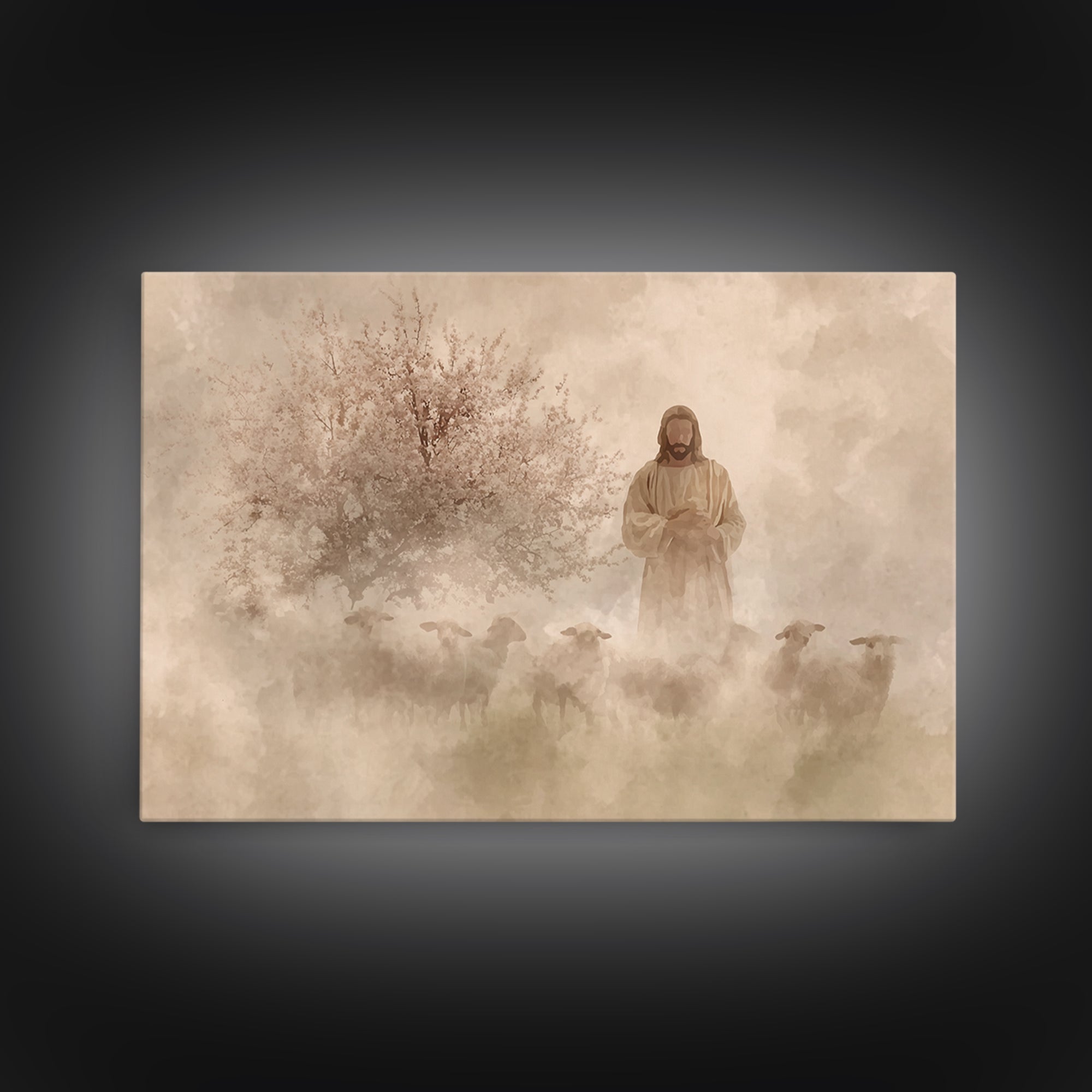 Garden Of Hope – Framed Canvas Print – Christian Art – Jesus Painting – Christian Art Canvas – Christmas Art Framed – Christian Decorations