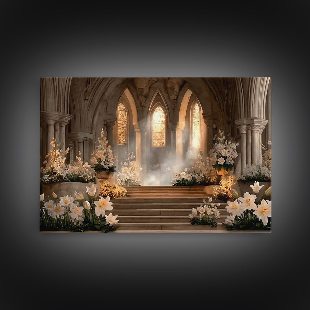 Temple Blossoms – Framed Canvas Print – Christian Christmas Art – Christian Wall Art – Christian Art Canvas – Jesus Painting – Christian De