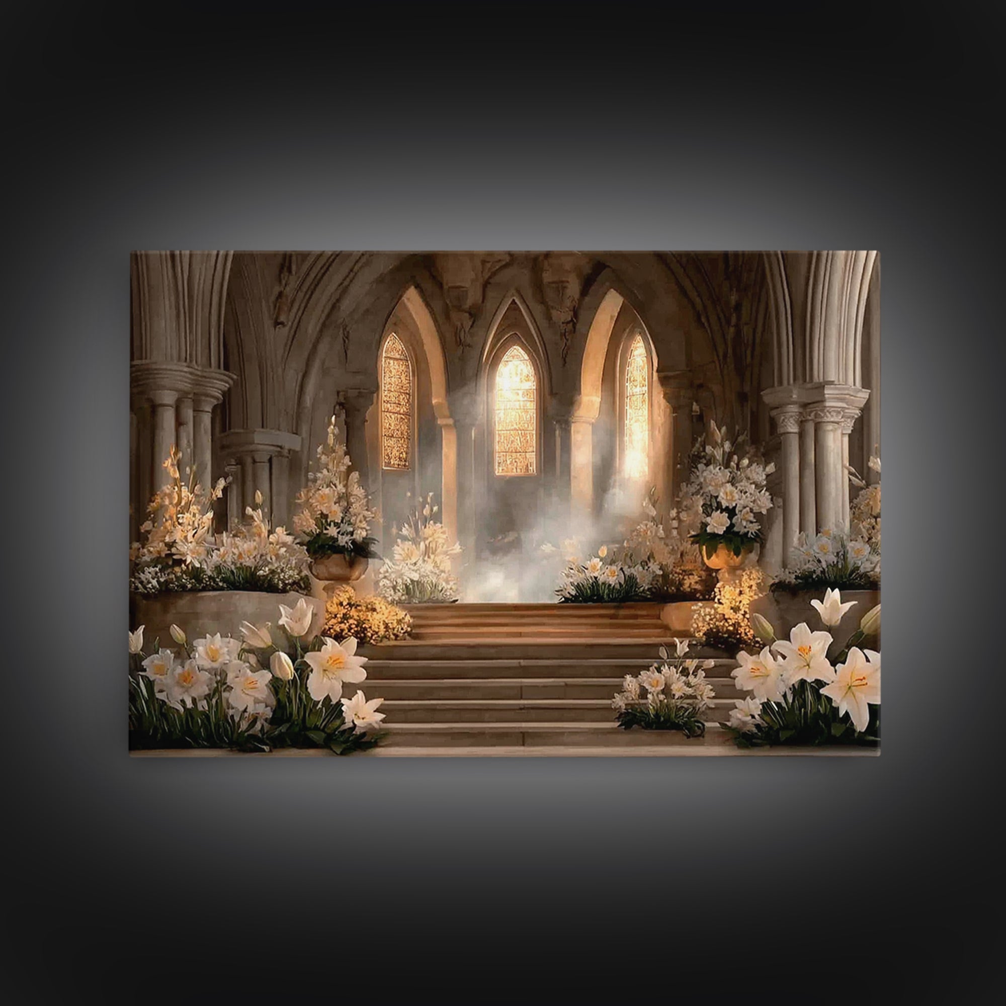Temple Blossoms – Framed Canvas Print – Christian Christmas Art – Christian Wall Art – Christian Art Canvas – Jesus Painting – Christian De