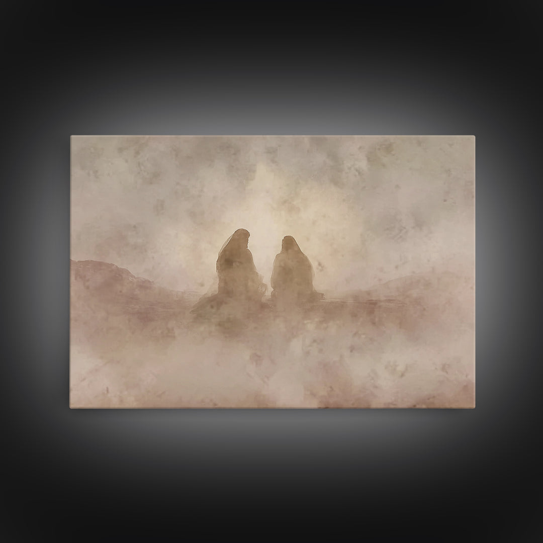 Sacred Companions – Framed Canvas Print – Christian Art Canvas – Christian Wall Art – Christian Painting – Minimalist Christian Art – Chris
